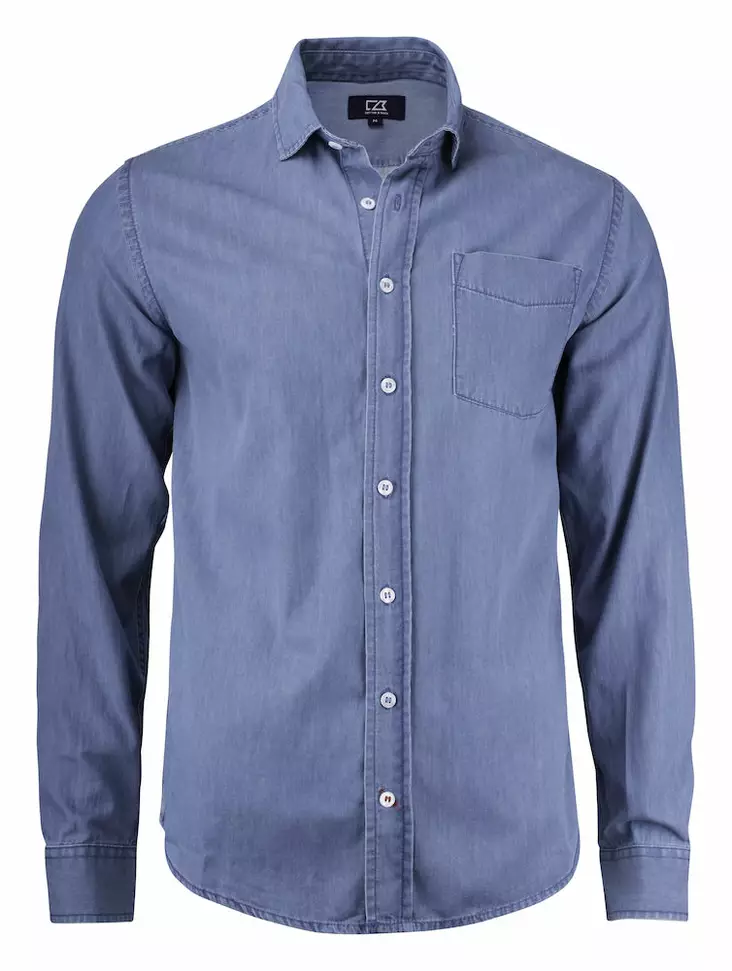 C&B Ellensburg Denim shirt, Denim blue - Cutter & Buck Vaatteet - 352404-581 - 1