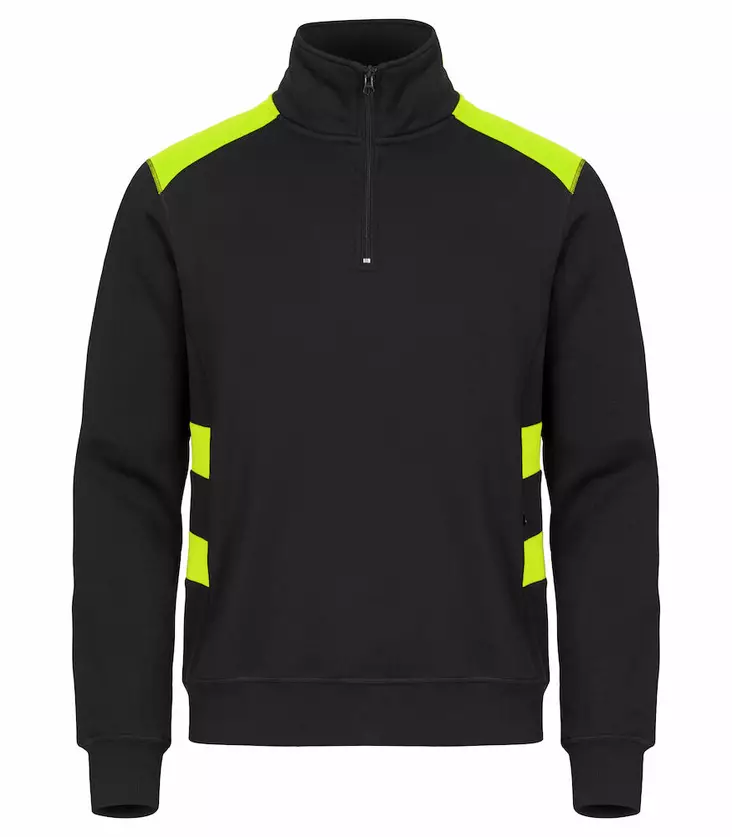 Clique Ambition Half Zip, Musta/Keltainen - Clique Vaatteet - 021075-11 - 1