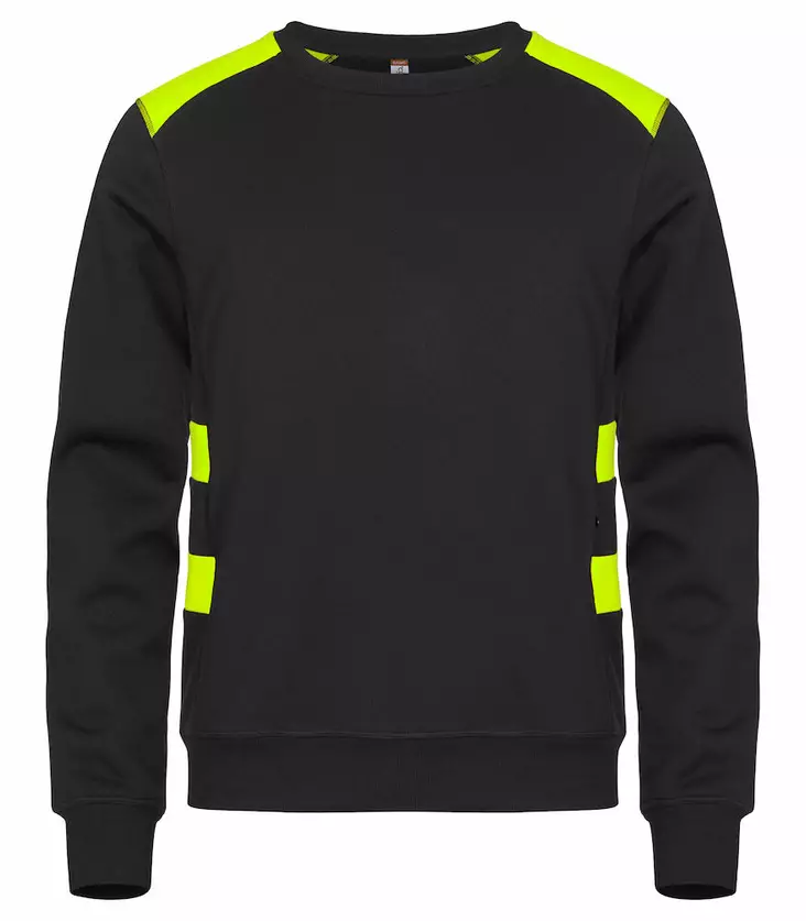Clique Ambition Roundneck, Musta/Keltainen - Clique Vaatteet - 021074-11 - 1