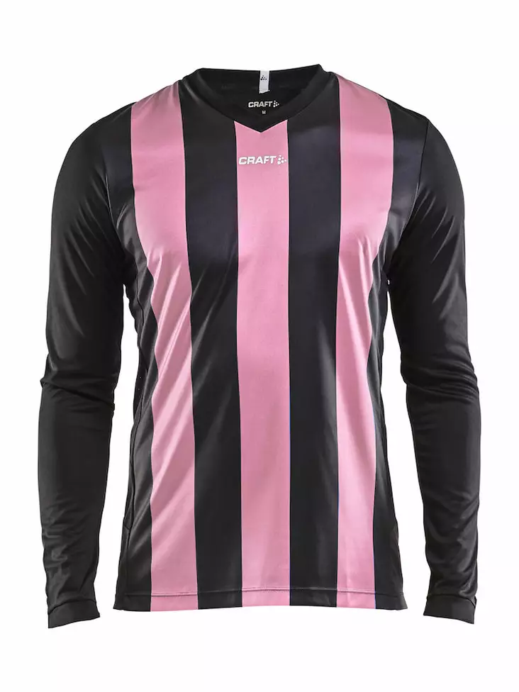 Craft Progress Jersey Stripe LS M, Black/Pop - Craft Vaatteet - 1906890-9471 - 1