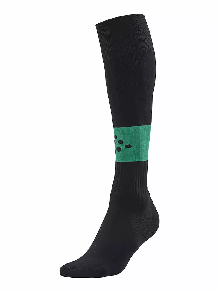 Craft SQUAD Sock Contrast, BLACK/TEAM GREEN - Craft Vaatteet - 1905581-9651 - 1