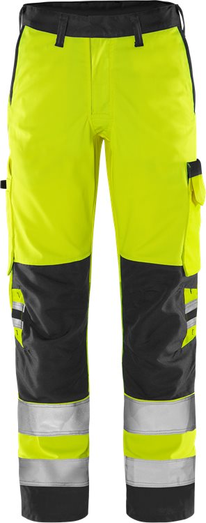 Fristads Green HV housut LK2 2651 GPLU, Hi-Vis Yellow/Navy - Fristads Huomiohousut - 131982-171 - 1
