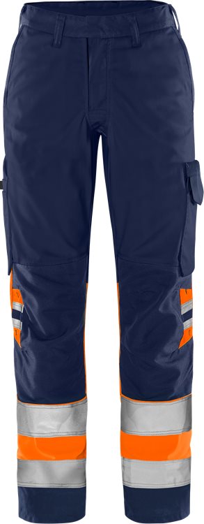 Fristads Green HV housut naisten LK2 2652 GPLU, Hi-Vis Orange/Navy - Fristads Huomiohousut - 131983-271 - 1