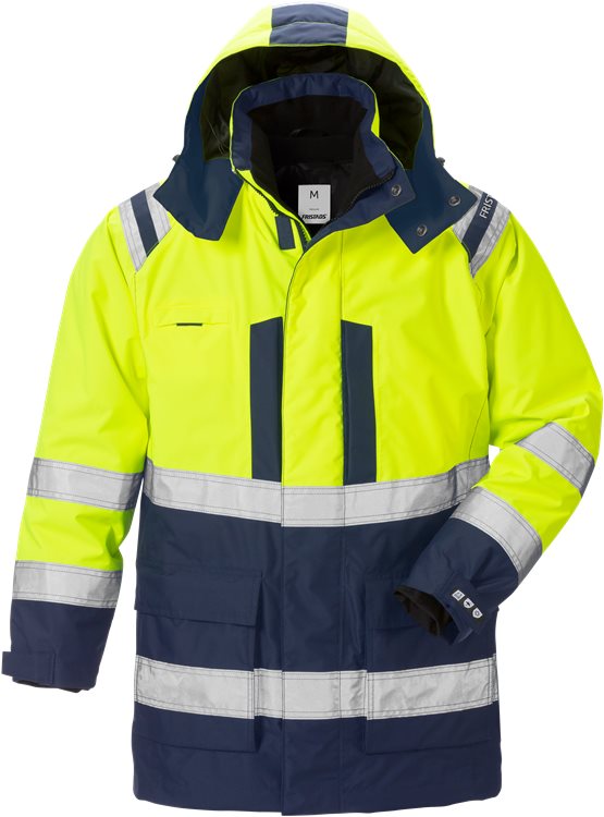 Fristads HV 3-in-1 parka LK3, 4036 GTT, Keltainen/T.Sininen - Fristads Huomiotakit - 119628-171 - 1