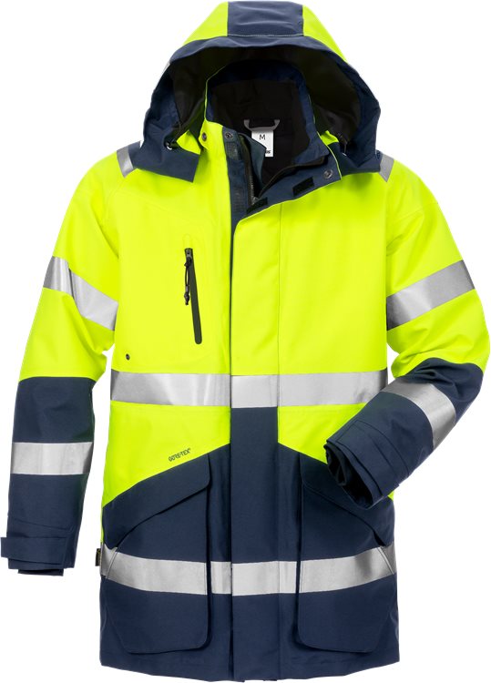 Fristads HV GORE-TEX® talvitakki lk. 3 4989 GXB, Keltainen/T.Sininen - Fristads Huomiotakit - 120988-171 - 1