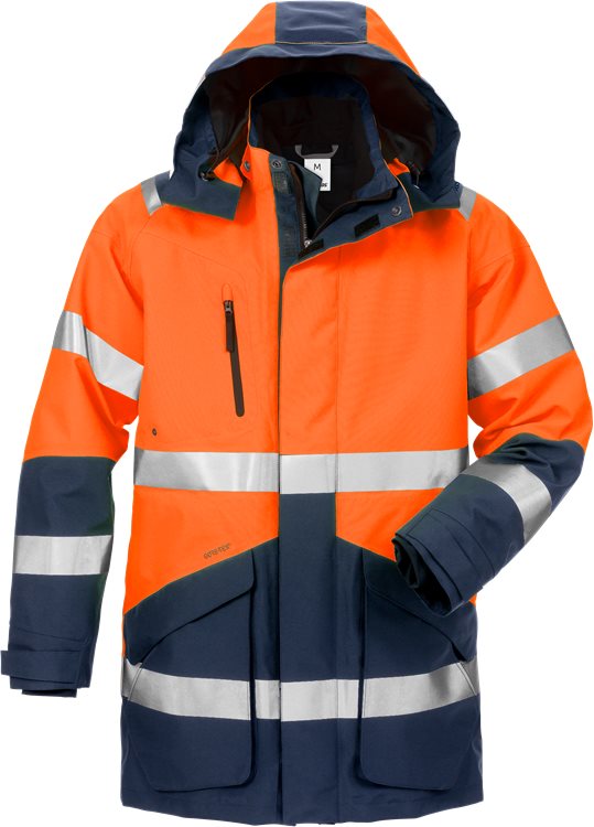 Fristads HV GORE-TEX® talvitakki lk. 3 4989 GXB, Oranssi/T.Sininen - Fristads Huomiotakit - 120988-271 - 1