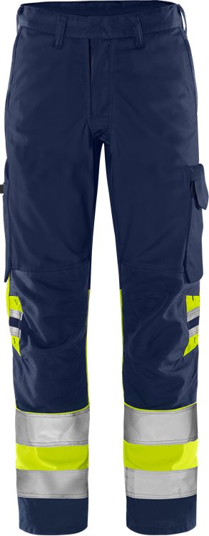 Fristads HV Green housut LK1 2649 GPLU, Hi-Vis Yellow/Navy - Fristads Huomiohousut - 134238-171 - 1
