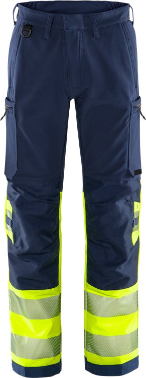 Fristads HV Green stretch housut LK1 2647 GSTP, Hi-Vis Yellow/Navy - Fristads Huomiohousut - 134243-171 - 1