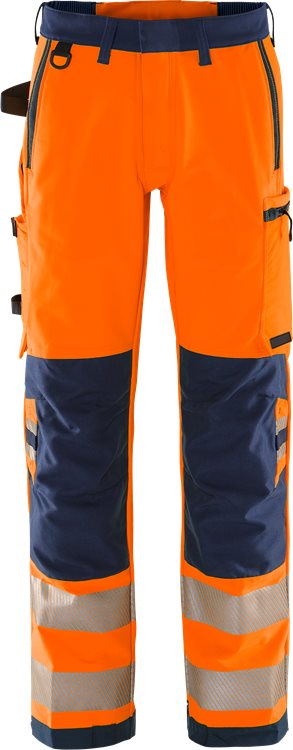 Fristads HV Green stretch housut LK2 2645 GSTP, Hi-Vis Orange/Navy - Fristads Huomiohousut - 134189-271 - 1