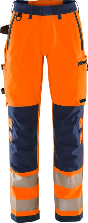 Fristads HV Green stretch housut naisten LK2 2665 GSTP, Hi-Vis Orange/Navy - Fristads Huomiohousut - 134241-271 - 1
