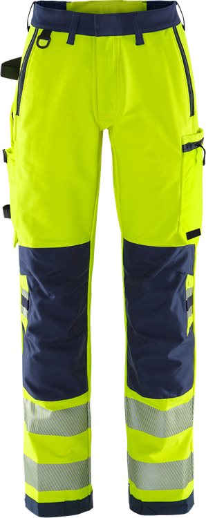 Fristads HV Green stretch housut naisten LK2 2665 GSTP, Hi-Vis Yellow/Navy - Fristads Huomiohousut - 134241-171 - 1