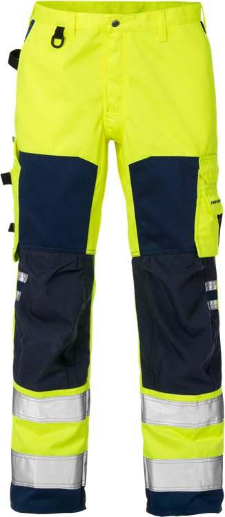 Fristads HV housut LK2, 2026 PLU, Keltainen/T.Sininen - Fristads Huomiohousut - 100975-171 - 1