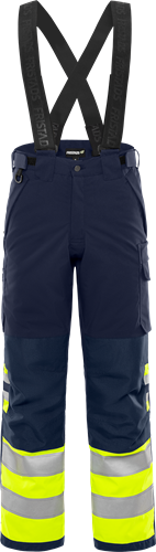 Fristads HV talvihousut LK1 2681 GLPS, Neonkeltainen/Tummansininen - Fristads Huomiohousut - 301262-171 - 1