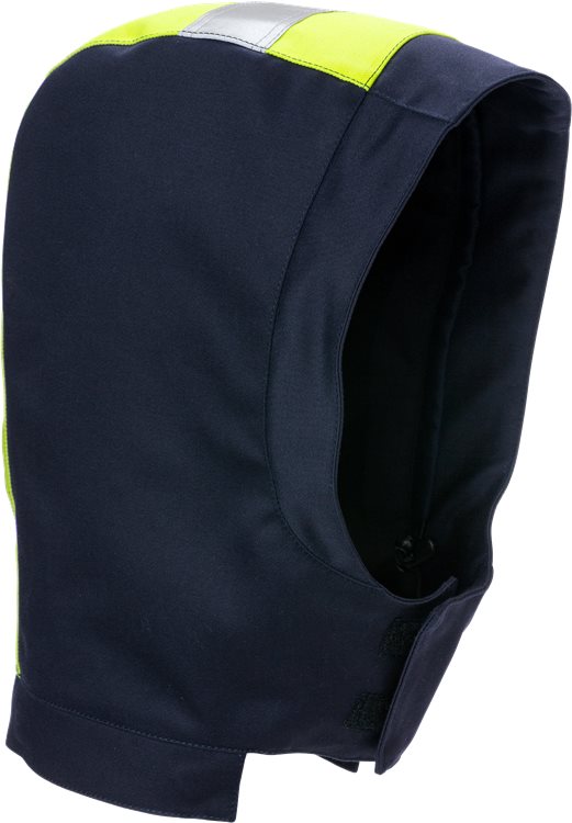 Fristads Palosuojattu talvihuppu 9588 FLAM, Keltainen/T.Sininen - Fristads Palosuojatut työvaatteet - 125946-171 - 1