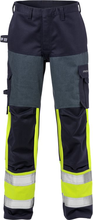 Fristads Palosuojatut HV housut naisten LK1 2591 FLAM, Keltainen/T.Sininen - Fristads Palosuojatut työvaatteet - 125951-171 - 1
