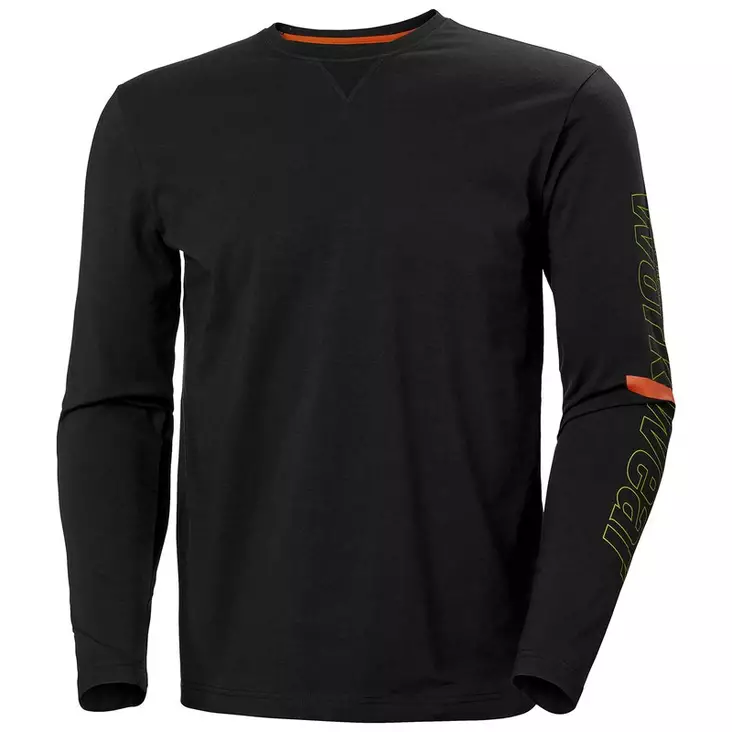 Helly Hansen Logo Longsleeve, Black - Helly Hansen Työpaidat - 79262-991 - 1