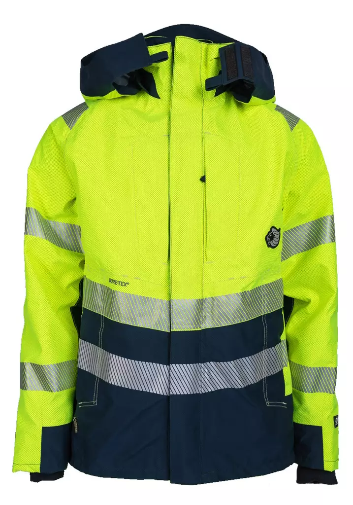 Leijona Gore-Tex Takki HiVis Pyrad FR Palosuojattu, Keltainen/T.Sininen - OUTLET Työvaatteet - 132526-171 - 1