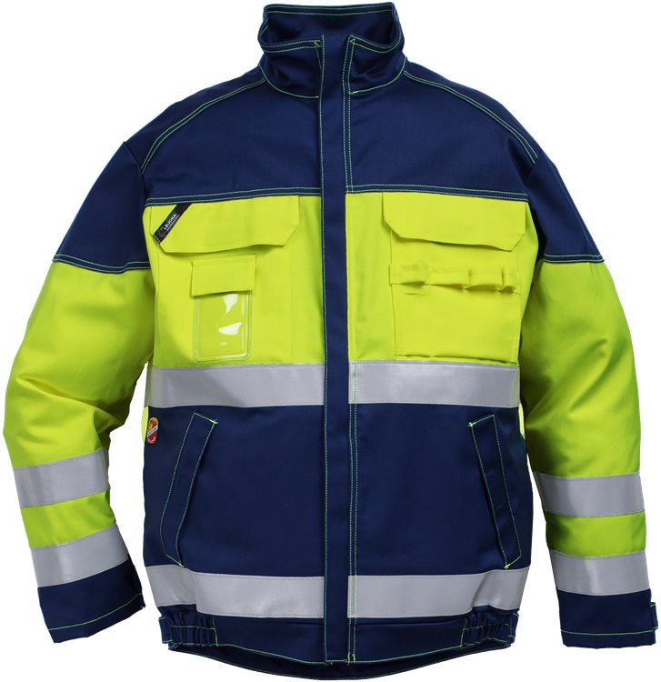 Leijona Takki HiVis FR 1.0, Keltainen/T.Sininen - Kaikki Palosuojatut työvaatemerkit - 116848-171 - 1