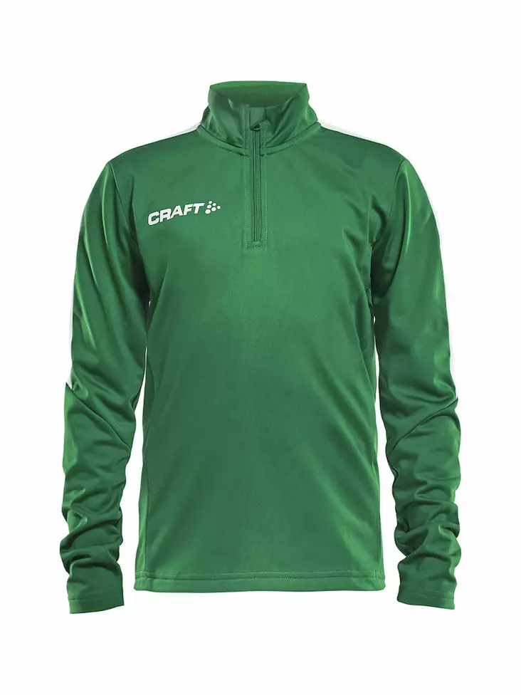 PROGRESS Halfzip LS Tee JR, Team Green/White - Craft Vaatteet - 1905639-1651 - 1