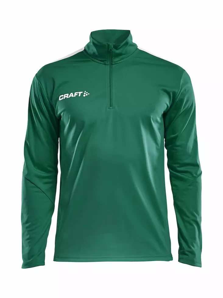 PROGRESS Halfzip LS Tee Men, Team Green/White - Craft Vaatteet - 1905611-1651 - 1