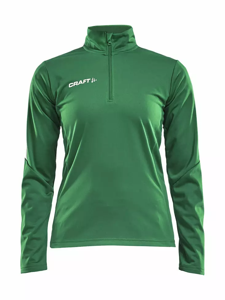 PROGRESS Halfzip LS Tee WMN, Team Green/White - Craft Vaatteet - 1905625-1651 - 1