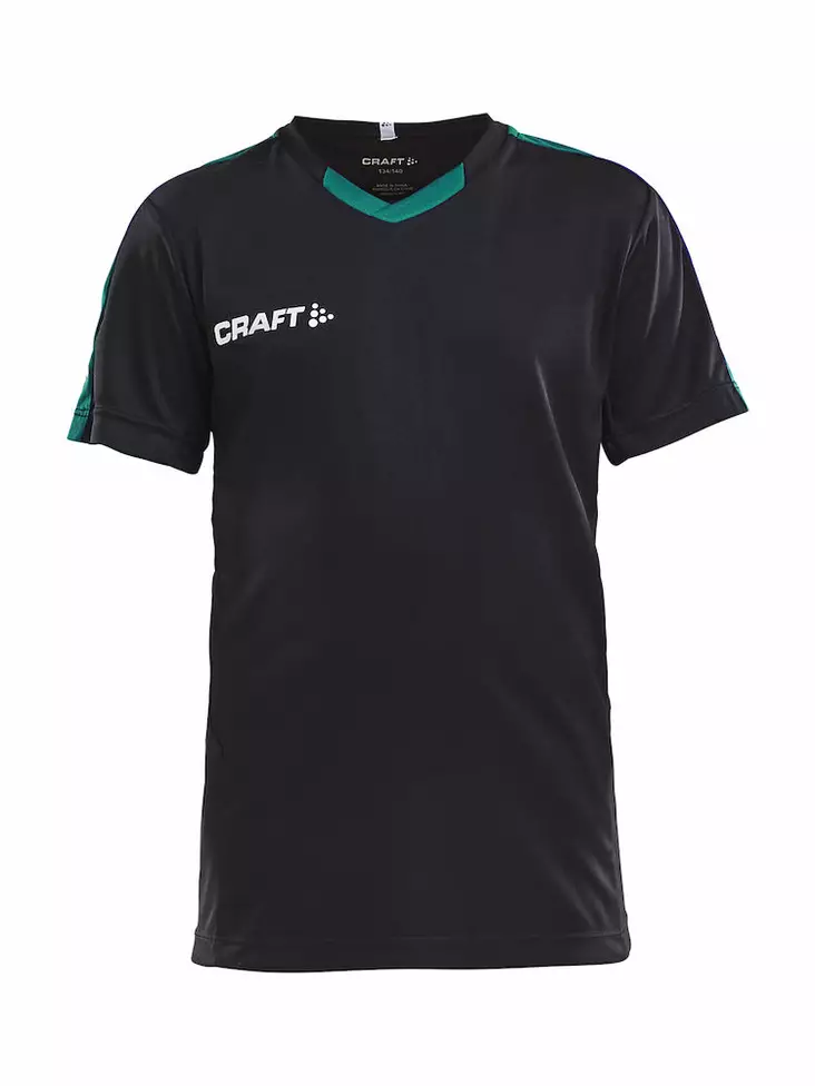PROGRESS Jersey Contrast JR, BLACK/TEAM GREEN - Craft Vaatteet - 1905583-9651 - 1