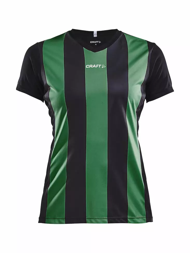 PROGRESS Jersey Stripe WMN, Black/Team Green - Craft Vaatteet - 1905568-9651 - 1