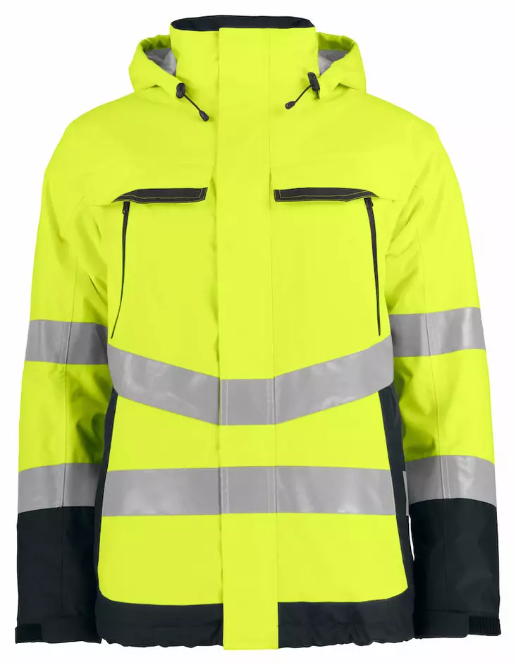 ProJob 6441 Huomio Talvitakki EN ISO 20471 LK3, Keltainen/ Musta - Projob Huomiotakit - 646441-11 - 1