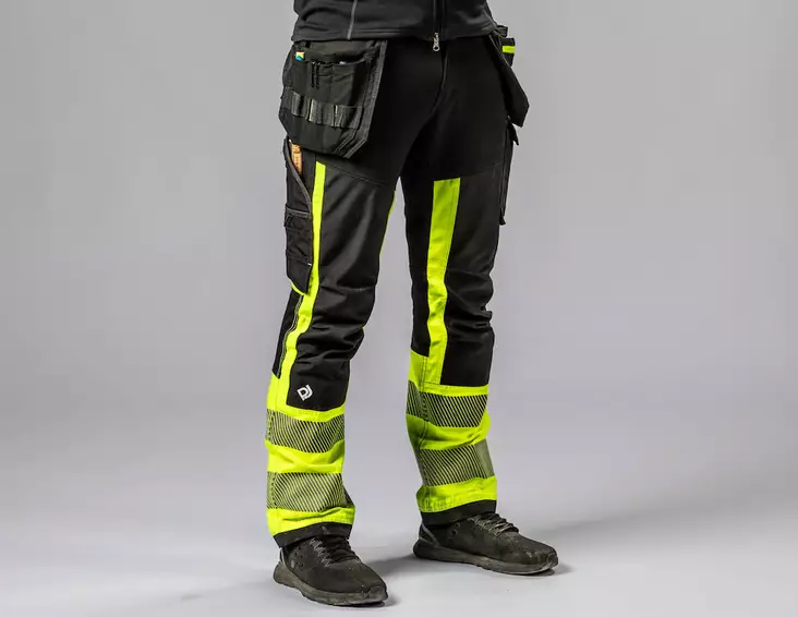 ProJob 6540 Housut HV LK1, Yellow/Black - Projob Huomiohousut - 646540-11 - 1