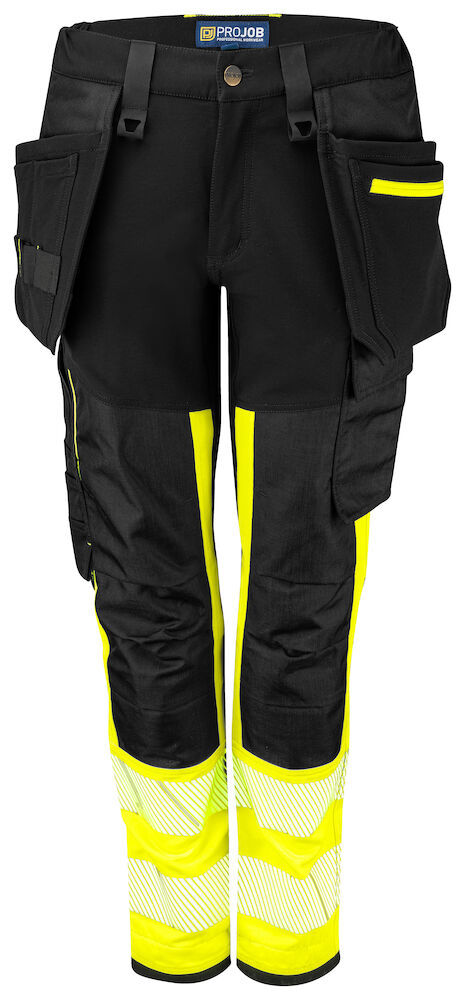 ProJob 6543 Naisten Housut HV LK1, Yellow - Projob Huomiohousut - 646543-11 - 1