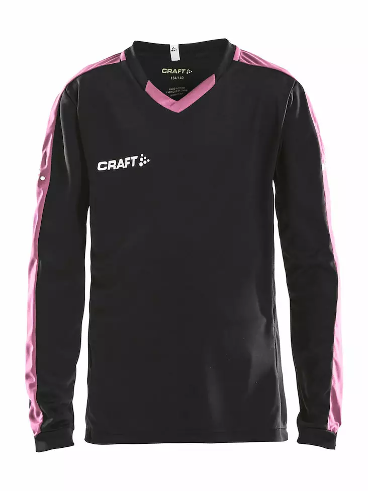 Progress Jersey Contrast LS Jr, Black/Pop - Craft Vaatteet - 1906889-9471 - 1