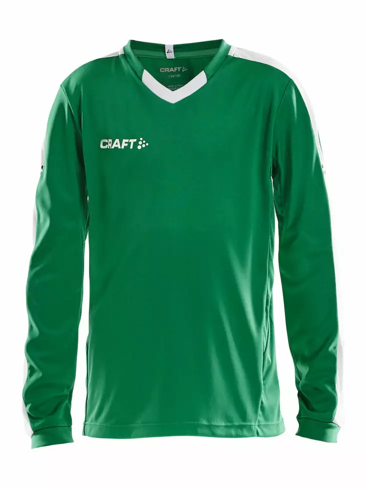 Progress Jersey Contrast LS Jr, Team Green/White - Craft Vaatteet - 1906889-1651 - 1