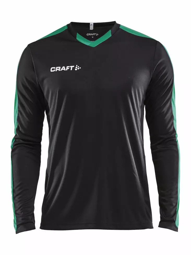 Progress Jersey Contrast LS M, Black/Team Green - Craft Vaatteet - 1906887-9651 - 1