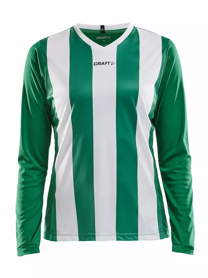 Progress Jersey Stripe LS W, Team Green/White - Craft Vaatteet - 1906891-1651 - 1
