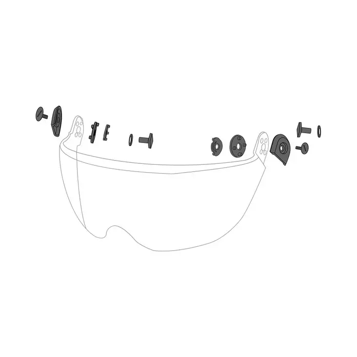 Guardio Theia Visor Screws Helmet Accessories - Tarvikkeet ja Varaosat Päänsuojaimille - 1001660001001 - 1