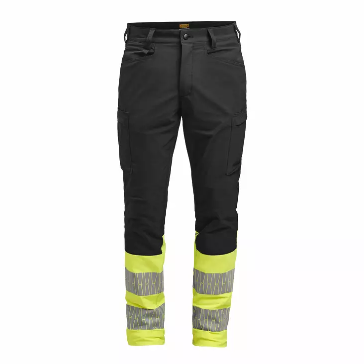 Jobman 2328 Palveluhousut Stretch Hi-Vis, Musta/keltainen - Jobman Huomiotyövaatteet - 65232870-9921 - 1