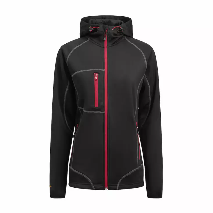 Jobman 5177 Huppari naisten, musta/punainen - Jobman Työvaatteet - 65517753-9941 - 1