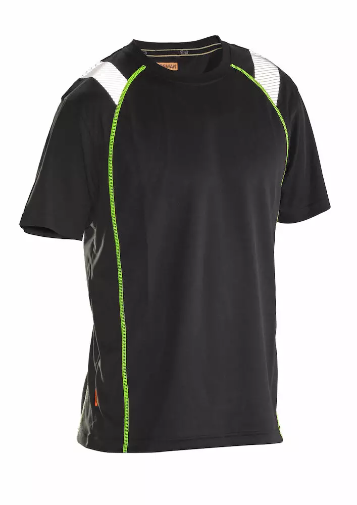 Jobman 5620 T-Paita Spun Dye Vision, musta/keltainen - Jobman Työvaatteet - 65562053-9921 - 1