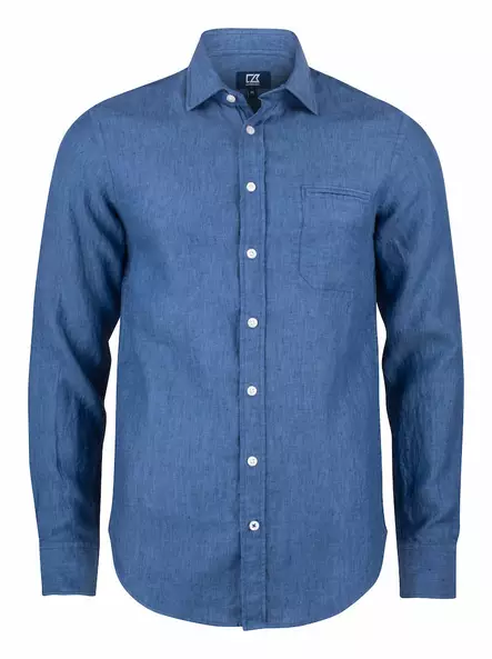 C&B Summerland Linen Shirt, Dream Blue - Cutter & Buck Vaatteet - 352408-512 - 1