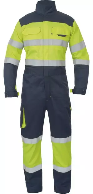 Cerva MULTINORM STROKE FR HV Overall, Yellow/Navy - Kaikki Palosuojatut työvaatemerkit - 0356002172 - 1