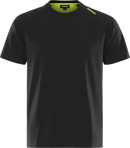 Fristads Heavy stretch T-paita 7553 GTME, Musta/Neonkeltainen - Fristads Huomiopaidat - 301427-982 - 1