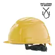 Milwaukee Suojakypärä Bolt 100 Unvented Umpimalli, Keltainen - Suojakypärät - 4932498732 - 1