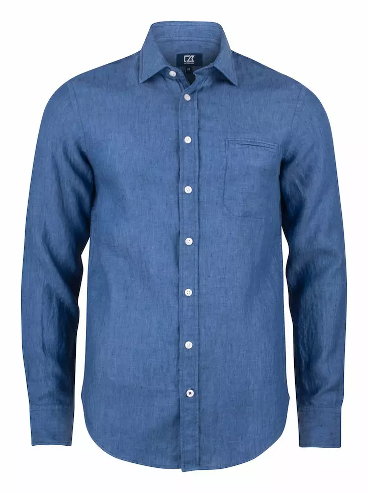 C&B Summerland Linen Shirt, Dream Blue - Cutter & Buck Vaatteet - 352408-512 - 1