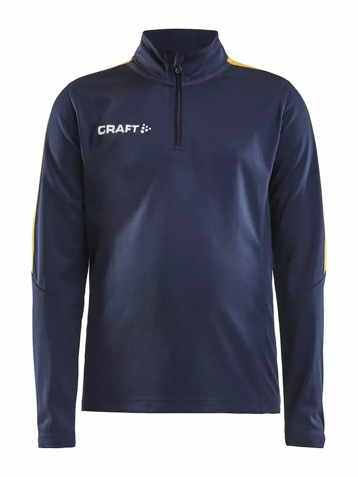 PROGRESS Halfzip LS Tee JR, NAVY-SWEDEN YELLOW - Craft Vaatteet - 1905639-390552 - 1
