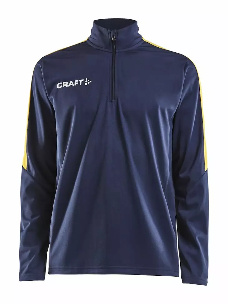 PROGRESS Halfzip LS Tee Men, NAVY-SWEDEN YELLOW - Craft Vaatteet - 1905611-390552 - 1