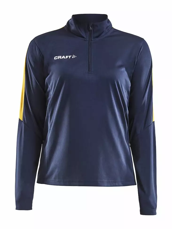 PROGRESS Halfzip LS Tee WMN, NAVY-SWEDEN YELLOW - Craft Vaatteet - 1905625-390552 - 1
