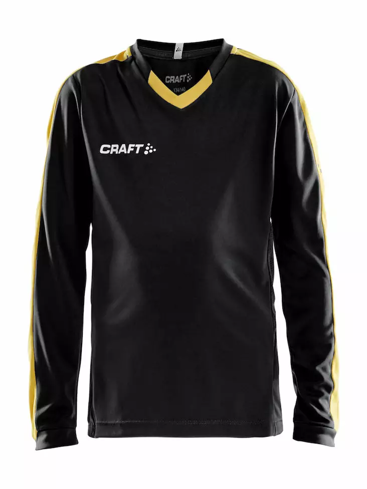 Progress Jersey Contrast LS Jr, Black/Sweden Yellow - Craft Vaatteet - 1906889-9552 - 1