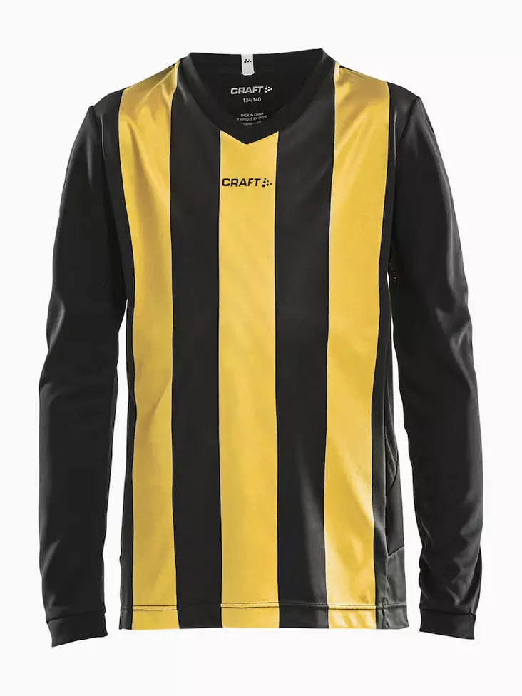 Progress Jersey Stripe LS Jr, Black/Sweden Yellow - Craft Vaatteet - 1906892-9552 - 1