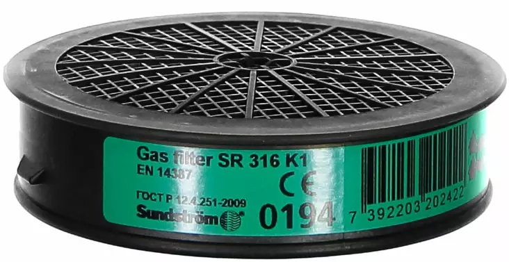 Sundström SR 316 K1 Kaasusuodatin - Sundström hengityksensuojaimet - H02-4212 - 1