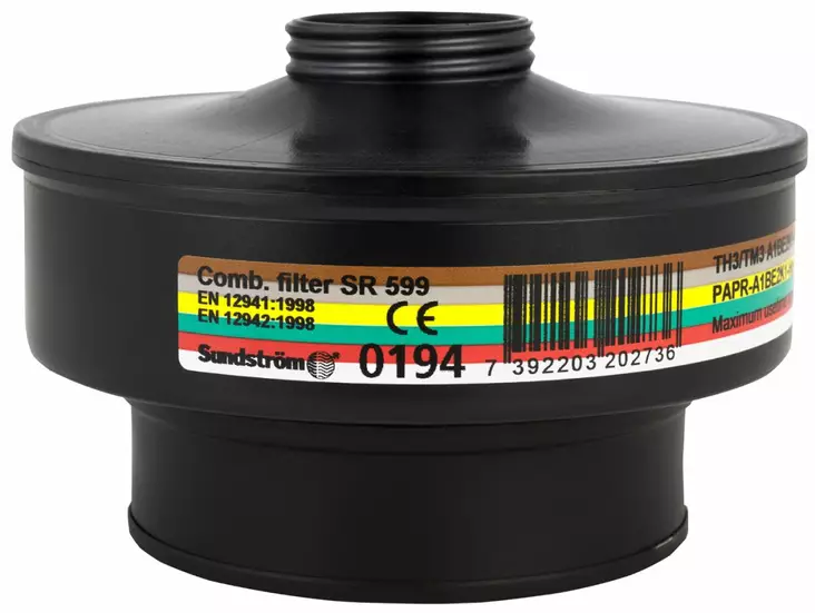 Sundström SR 599 A1BE2K1-Hg-P3 R Yhdistelmäsuodatin SR 500 puhaltimelle - Sundström hengityksensuojaimet - H02-7312 - 1